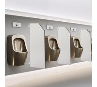 GMSLuu Moderno Urinario Separador Gris Claro Fenólico Compacto Laminado 40 x 90 cm Montaje en Pared para Instalaciones Públicas
