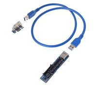 GMSP Add-on Card PCI Express - Adaptador extensor elevador USB 3.0, tarjeta elevadora PCIE USB 3.0, PCI-E SATA PCI E Riser PCI Express X1 a X4 ranura