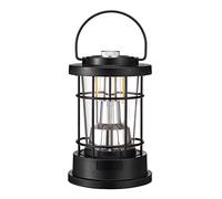 GMtes Lámparas de Campamento Colgante Recargable de la Linterna del acampado LED Retro con la lámpara de Mesa al Aire Libre de 4000mAh Power Bank para Emergencia