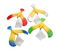 Gmuret Pájaro Flotante de 4 Piezas, pájaro de Equilibrio de Color Aleatorio con Base de pirámide pájaro de Equilibrio de águila mágico