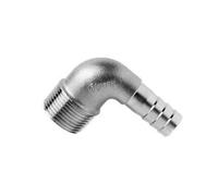 GMVGKLCPCF Accesorio de codo acero inoxidable 304 for manguera 8 mm, 10, 12, 14, 15, 16, 20, 25 y 32 x 1/4", 3/8", 1/2", 3/4" 1" BSP macho(14mm,1")