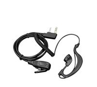 GMVGKLCPCF Auricular for micrófono for Colgar en la Oreja de 2 Pines for walkie-Talkie, Cabezal K y PTT, Auriculares Cable Grueso Aptos for Baofeng, for Radio Kenwood, etc