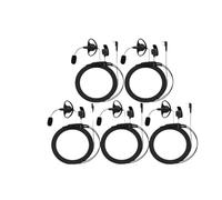 GMVGKLCPCF Auriculares for walkie Talkie EEK020 for Doble PTT y Forma de D, Aptos for Kenwood, for Baofeng UV 5r, for Accesorios Radio Motorola(5pcs for Kenwood)