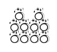 GMVGKLCPCF Auriculares for walkie Talkie EEK020 for Doble PTT y Forma de D, Aptos for Kenwood, for Baofeng UV 5r, for Accesorios Radio Motorola(10pcs for Kenwood)