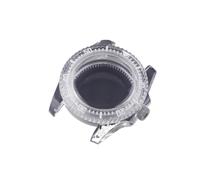 GMVGKLCPCF Caja de reloj luminosa verde transparente plástico for espejo acrílico 40 mm apta for movimiento NH35/NH35A/NH36/4R/7S