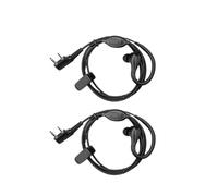 GMVGKLCPCF EEK007 Auricular for Gancho for la Oreja de 2 Pines for walkie Talkie, Apto for Radio bidireccional Retevis RB618 H777 RT622, for Kenwood/for Baofeng(6 pcs)