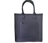 GMVZGQW Bolsa de fieltro vintage con diseño de cien temperamento (azul oscuro, 30 cm, 30 cm, 10 cm)
