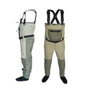 GMVZGQW Bootfoot - Vadeador de pecho impermeable y transpirable, para pesca de neopreno para hombre, balsa de secado rápido para pesca, Un solo color, M