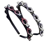 GmwyCzV 2 Piezas Diadema de Diamantes de Imitación, Degradado Púrpura y Rosa Brillo Diadema Diamantes, Diademas Mujer con Diamantes de Cristal Sintético Brillante, para el Cabello Mujeres y Niñas