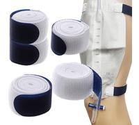 GmwyCzV 5 Piezas Correas de Fijación para Catéter, Pierna Cinta de Fijación de Catéter Ajustable, Orina Drenaje Bolsa Correa, Soporte de Catéter, para Catéter de Bolsa de Orina (Blanco)