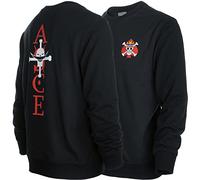 GMYG One Luffy Piece Whitebeard Portgas·D·Ace Logo algodón Anime Japonés Gráfico Algodón Premium Hombre/Mujer Sudaderas/Jumper (Negro,XXL)
