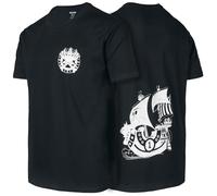 GMYG Thousand Sunny Barco Pirata Pirate Ship One Ruffy Piece Monkey D Luffy Japones Anime Camiseta Premium 100% Algodon Hombre T-Shirt (Negro,XXL)