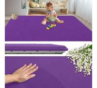 GmyoieqI Alfombra Bebe Acolchada 2CM para Habitación Infantil Tatami Gateo 150 x 250 cm Tapete Bebe Colchoneta Suelo Niños Antideslizante Lavable, Manta Juegos Bebes Relleno De Esponja Morado