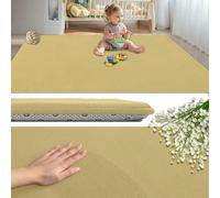 GmyoieqI Alfombra Bebe Acolchada 2CM para Habitación Infantil Tatami Gateo 160 x 250 cm Tapete Bebe Colchoneta Suelo Niños Antideslizante Lavable, Manta Juegos Bebes Relleno De Esponja Amarillo