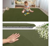 GmyoieqI Alfombra Bebe Acolchada 2CM para Habitación Infantil Tatami Gateo 40 x 60 cm Tapete Bebe Colchoneta Suelo Niños Antideslizante Lavable, Manta Juegos Bebes Relleno De Esponja Verde Militar