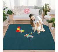 GmyoieqI Alfombras Gateo Bebe Antideslizante Lavable 3 CM Pelo Corto 180 x 320 cm Terciopelo Coral Tamaño Extra Alfombra Juegos Bebes Acolchada para Sala de Estar y Habitación de Niños Verde
