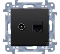 GN.1-KR.ANT.F+RJ45 CAT.5E NEGRO SIMON10 CASFRJ455.01/49