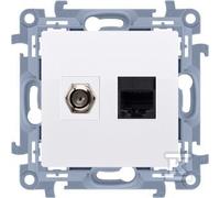 GN.1-KR.ANTEN.TIPO F RJ45 CAT.5E BLANCO S CASFRJ455.01/11