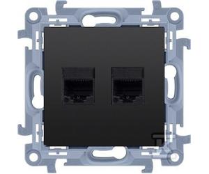 GN.2-KR.KOMP.RJ45 CAT6 NEGRO SIMON10 C62.01/49