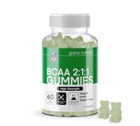 GN BCAA Gominolas | 60 Suplementos de Aminoácidos BCAA - 1000mg de Aminoácidos Ramificados por Dosis - L-leucina, L-isoleucina y L-valina | Sabor Manzana, sin OMG y Apto para Veganos y Vegetarianos
