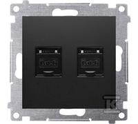 GN.KOMP.2XRJ45 CAT6 S.NEGRO SIMON54 D62.01/49
