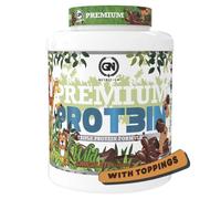 GN Nutrition Premium Prot3in 2 kg | Proteina Ideal Para Crecimiento Muscular y Recuperación con Enzimas Digestivas y Vitamina B6 | 9 Sabores | Sabor WILD CHOCOLATE con TOPPINGS