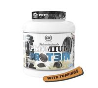GN Nutrition Premium Protein 1 Kg | Sabor CHOCO BLANCO OREO con TOPPINGS | Ideal Para Crecimiento Muscular y Recuperación