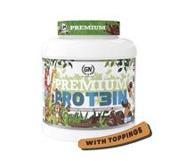 GN Nutrition Premium Protein 1 Kg | Sabor WILD CHOCOLATE con TOPPINGS | Ideal Para Crecimiento Muscular y Recuperación
