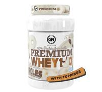 GN Nutrition Premium Whey 100% 1Kg | Sabor WHITE CHOCO CIRCLES con TOPPINGS | Proteína de Suero de Calidad | Ideal para Crecimiento Muscular y Recuperación Rápida