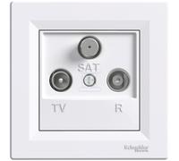 Schneider Electric EPH3500221 Toma TV-R-SAT Intermedia, Blanco