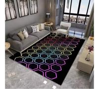 GNALEIEOG Alfombra con ilusión LED para Sala de Estar, Gran Superficie, Antideslizante, decoración de habitación, 140 x 200 cm