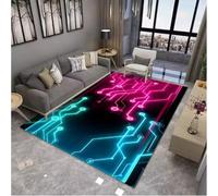GNALEIEOG Alfombra con ilusión LED para Sala de Estar, Gran Superficie, Antideslizante, decoración de habitación, 80 x 120 cm