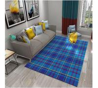 GNALEIEOG Alfombra Retro con líneas a Cuadros Coloridas, Estilo étnico, geométrica, decoración de área, 80 x 150 cm