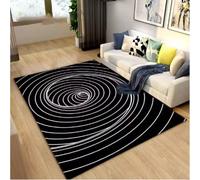 GNALEIEOG Alfombra Vortex Illusion, Alfombra Abstracta geométrica óptica, Felpudo Antideslizante para Entrada, 80 x 120 cm