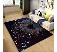 GNALEIEOG Alfombra Vortex Illusion, Alfombra Abstracta geométrica óptica, Felpudo Antideslizante para Entrada, 80 x 150 cm