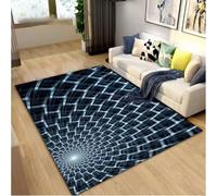 GNALEIEOG Alfombra Vortex Illusion, Alfombra Abstracta geométrica óptica, Felpudo Antideslizante para Entrada, 80 x 120 cm