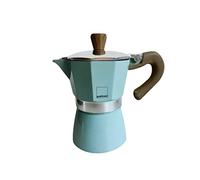 Gnali & Zani Espressokocher Gnali&Zani Venezia-Cafetera de inducción (3 Tazas), Color Azul Claro, Aluminio, Verde Menta