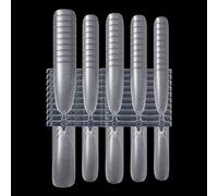 GNALIA 100 Piezas Uñas Postizas Cortas Transparentes Soft Gel Tips Uñas Resina Uñas Falsas Puntas Kit De Uñas Para Salón Casa