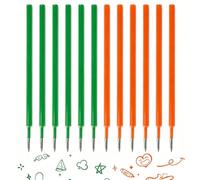 GNALIA 12 Compatibles Con Legami, 6 Verdes + 6 Naranjas, 0.7Mm Escritura, 13Cm Altura, Para Bolígrafo Estándar