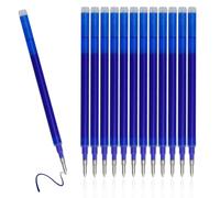 GNALIA 12 Piezas Recambio Boligrafo, Repuestos Compatibles Con Punta 0.7 Mm, Roller Borrable Tinta Termosensible Color Azul