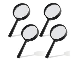 GNALIA 4Pcs Lupas Niños Mini Lupa Cumpleaños De Los Niños Detective Lupa Niños Lupa De Mano Niños Lupas De Mano De Plástico Mini Fiesta De Acrílico, Regalo De Cumpleaños Para Niños