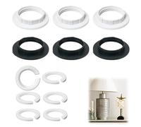 GNALIA 6 Piezas Anillos Adaptadores E27 A E14 Convertidor De Plástico Para Pantalla De Lámpara + 6 Piezas Portalámparas E14