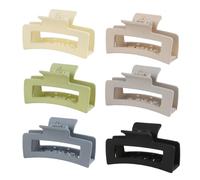 GNALIA 6 Piezas De Pinzas Grandes Para El Pelo Pinza Grande Hair Claw Con Resorte Fuerte Para Pelo Abundante Largo Grueso Fino Rizado Antideslisante Clásico Color