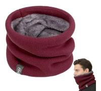 GNALIA Braga Cuello, 1 Pieza, Tubular Unisex De Invierno Con Doble Cara De Punto Y Forro Polar, Color Vino, Talla Única, Para Ciclismo Y Actividades Al Aire Libre