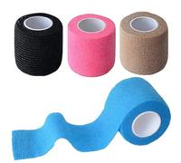 GNALIA Cinta Kinesiológica - 4 Rollos (4.5 Metros Largo X 5 Cm Ancho) - Negro, Azul, Rosa, Piel - Algodón Elástico Para Soporte Muscular Y Articula