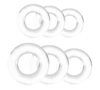 GNALIA Cock Ring 18 Unidades 6 Tamaños Silicona Transparente 1.3-2.5Cm Diámetro Interior Erección Fuerte Hombres