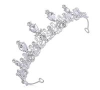 GNALIA Corona De Cumpleaños Para Mujer Adorno Para El Cabello Con Cristales Incrustados Ideal Para Bodas, Bailes Y Fiestas De Princesas Accesorios Decorativos Para Niñas