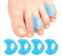 GNALIA Corrector Dedo Martillo, 2 Pares Separadores De Dedos Azul, Correctores Para Dedos Superpuestos, Alivio Juanetes Tamaño Estándar