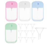 GNALIA Decants Perfumes 3 Piezas Botellas De Spray 45Ml, Blancas, Reutilizables, Mini Con 4 Unidades + 10 Embudos Para Cosméticos