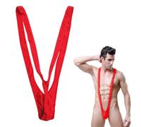 GNALIA Disfraz Despedida Soltero, 1 Unidad De Rojo, Talla Única para Hombre, Ropa Interior Temática para Fiestas